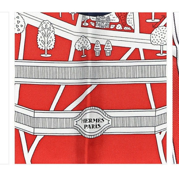 Silk Hermes Scarf- Les Nouveau Amoureux de Paris - Picture 4 of 9